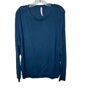 Athleta Teal Long Sleeve Crewneck Pullover Sweatshirt Athleisure Women's M